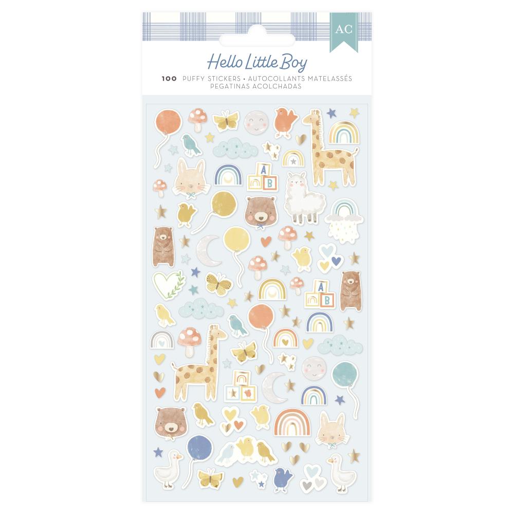 American Crafts Hello Little Boy - Puffy Icon Stickers