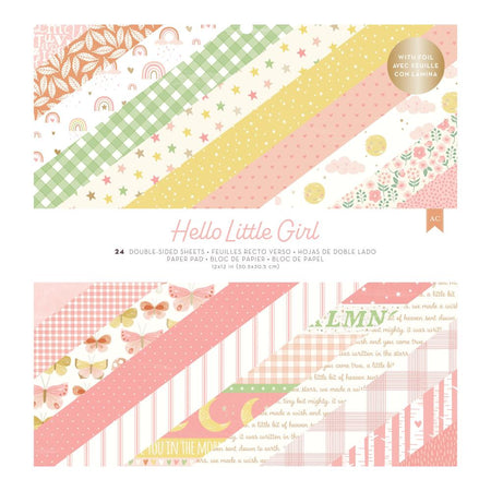 American Crafts Hello Little Girl - 12x12 Pad