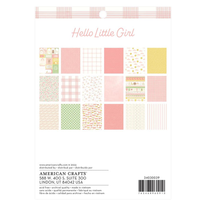American Crafts Hello Little Girl - 6x8 Pad