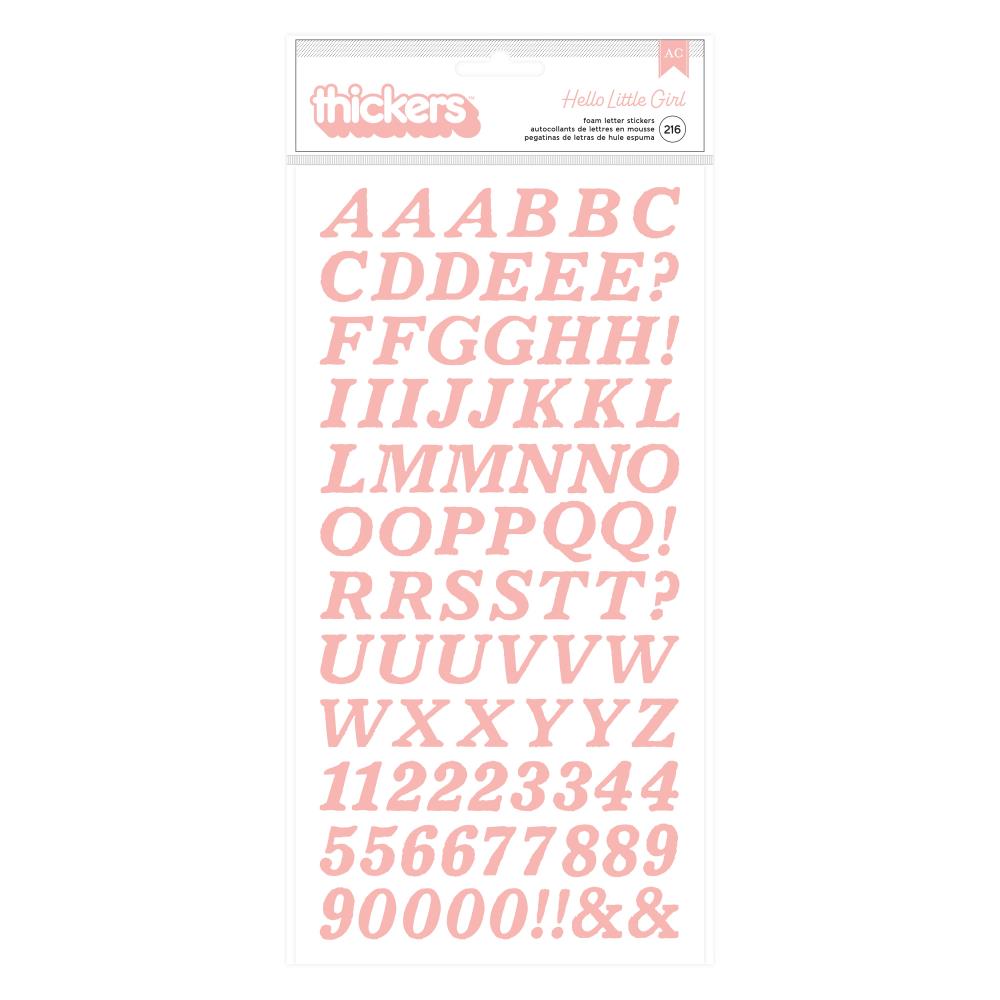 American Crafts Hello Little Girl - Alpha Thickers