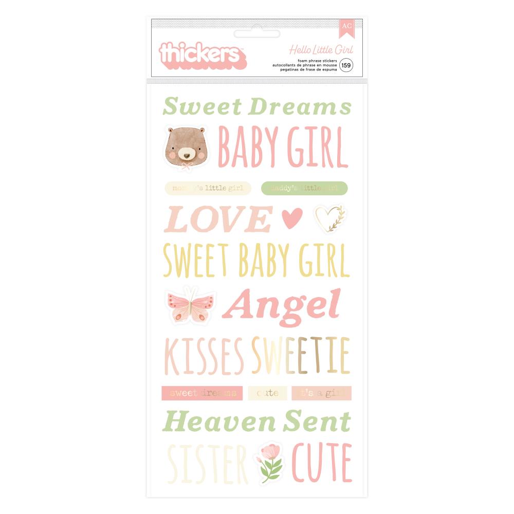 American Crafts Hello Little Girl - Phrase Thickers