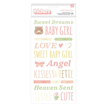 American Crafts Hello Little Girl - Phrase Thickers
