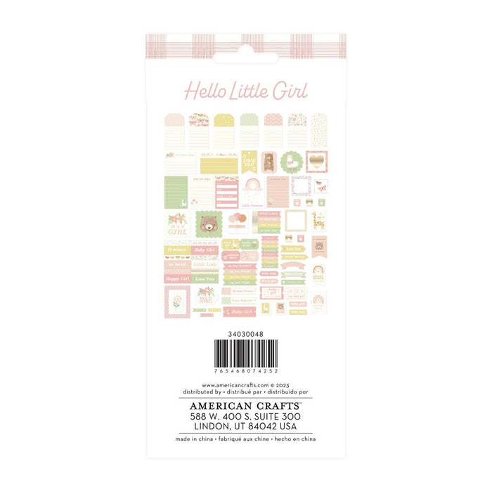 American Crafts Hello Little Girl - Journaling Ephemera