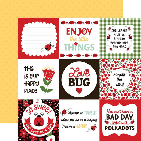 Echo Park Little Ladybug - 4x4 Journaling Cards