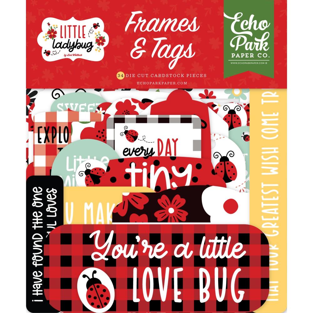Echo Park Little Ladybug - Ephemera Frames & Tags