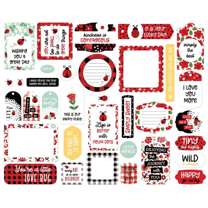 Echo Park Little Ladybug - Ephemera Frames & Tags