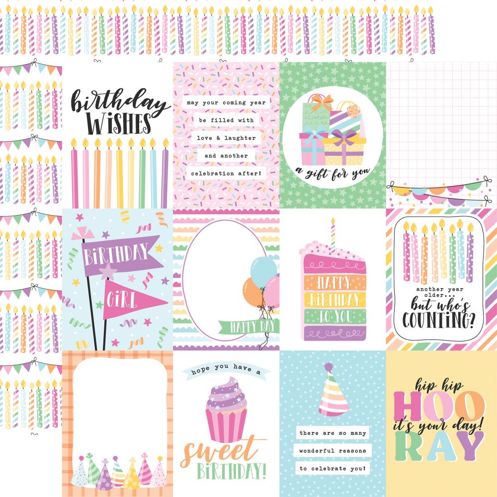 Echo Park Make A Wish Birthday Girl - 3x4 Journaling Cards