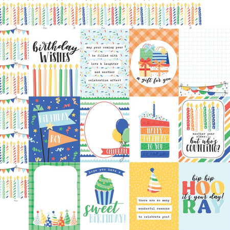 Echo Park Make A Wish Birthday Boy - 3x4 Journaling Cards