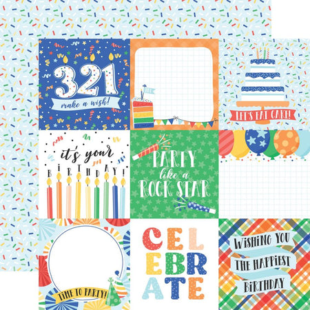 Echo Park Make A Wish Birthday Boy - 4x4 Journaling Cards