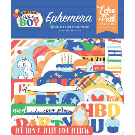 Echo Park Make A Wish Birthday Boy - Ephemera Icons