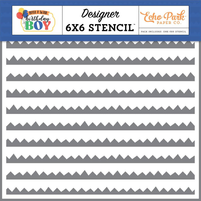 Echo Park Make A Wish Birthday Boy - Birthday Boy Borders Stencil