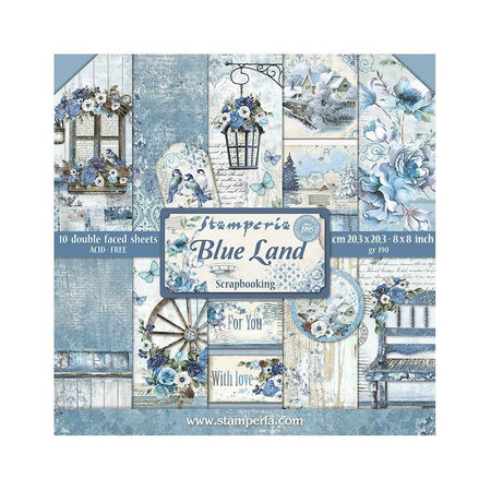 Stamperia Blue Land - 8x8 Paper Pack