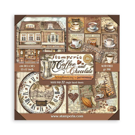 Stamperia Coffee And Chocolate - 12x12 Maxi Paper Pack