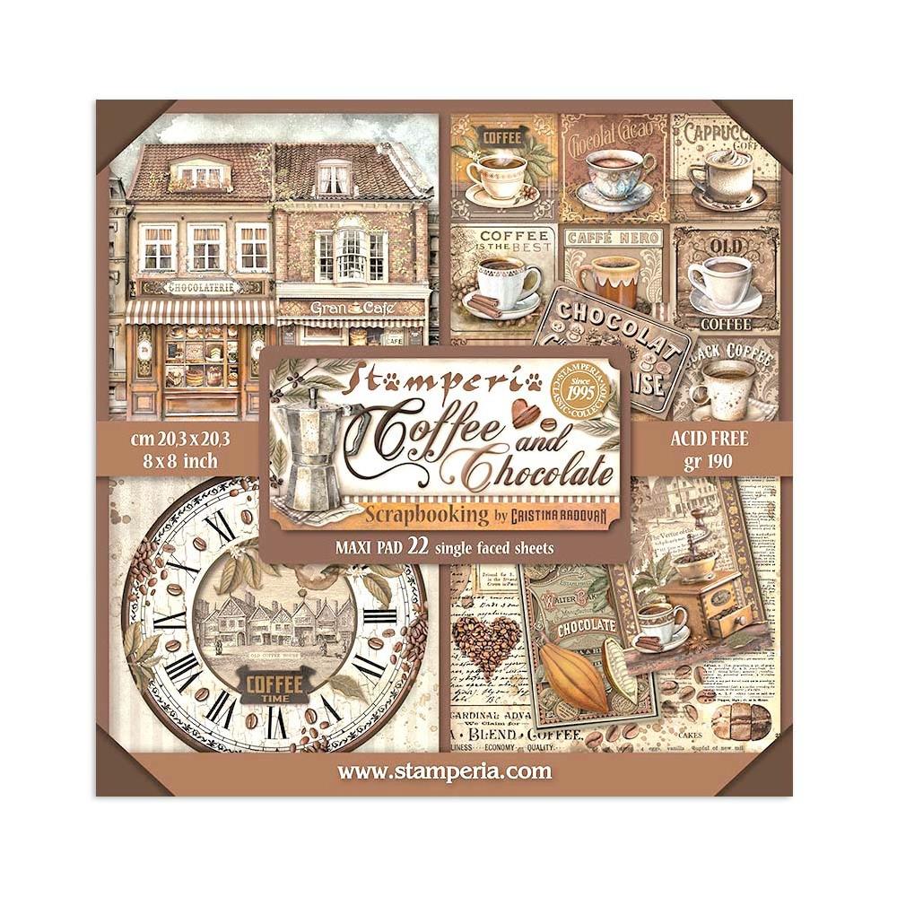 Stamperia Coffee and Chocolate - 8x8 Maxi Paper Pack