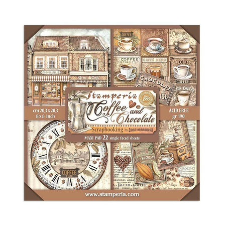 Stamperia Coffee and Chocolate - 8x8 Maxi Paper Pack