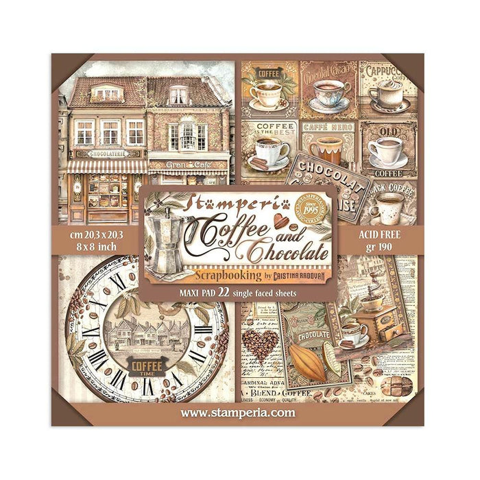Stamperia Coffee and Chocolate - 8x8 Maxi Paper Pack