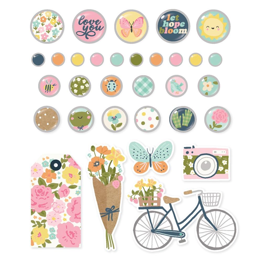 Simple Stories Fresh Air - Decorative Brads