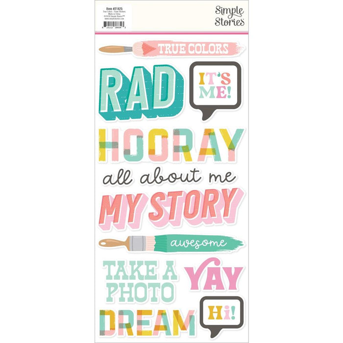 Simple Stories True Colors - Foam Stickers