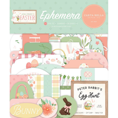 Carta Bella Here Comes Easter - Ephemera Icons