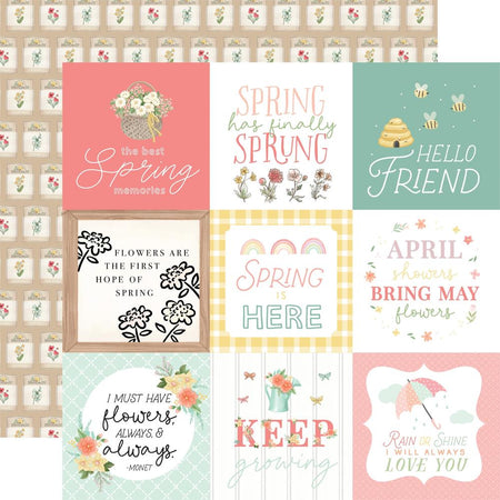 Carta Bella Here Comes Spring - 4x4 Journaling Cards