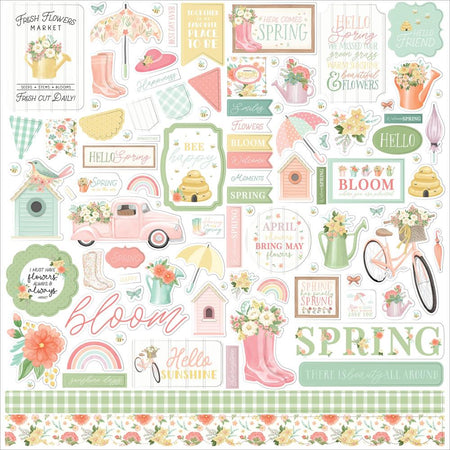 Carta Bella Here Comes Spring - Element Stickers