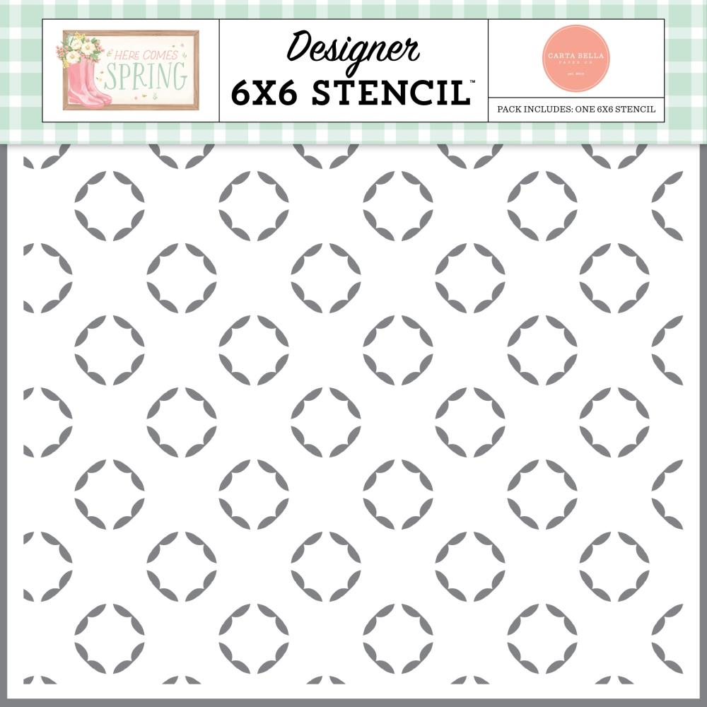 Carta Bella Here Comes Spring - Geometric Beauty Stencil