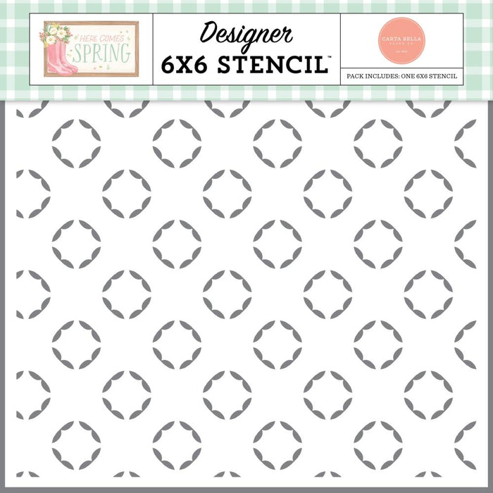 Carta Bella Here Comes Spring - Geometric Beauty Stencil