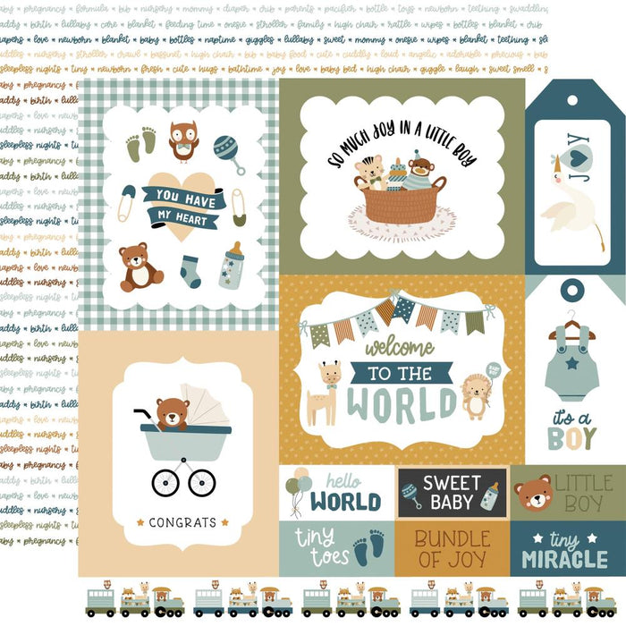 Echo Park Special Delivery Baby Boy - Multi Journaling Cards