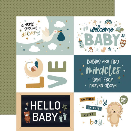 Echo Park Special Delivery Baby Boy - 6x4 Journaling Cards