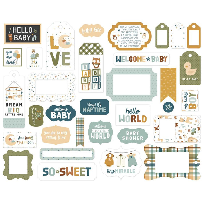 Echo Park Special Delivery Baby Boy - Ephemera Frames & Tags