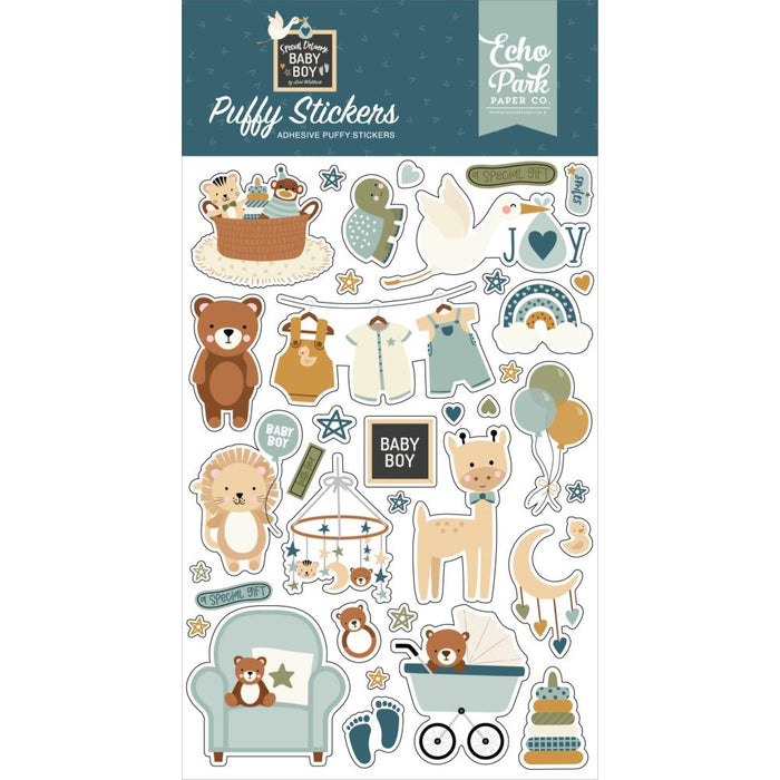 Echo Park Special Delivery Baby Boy - Puffy Stickers