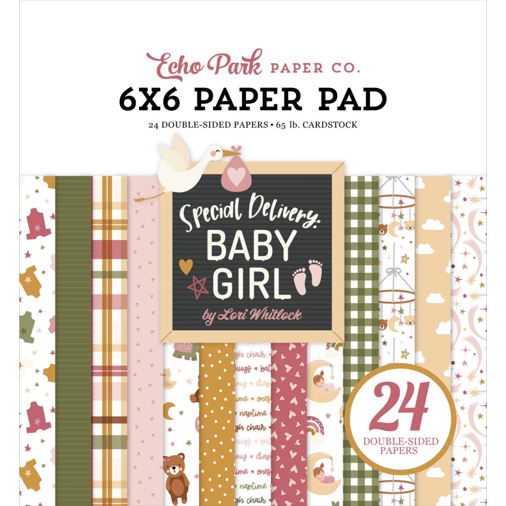 Echo Park Special Delivery Baby Girl - 6x6 Pad