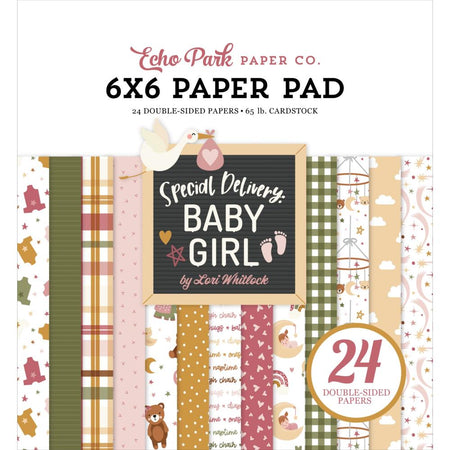 Echo Park Special Delivery Baby Girl - 6x6 Pad