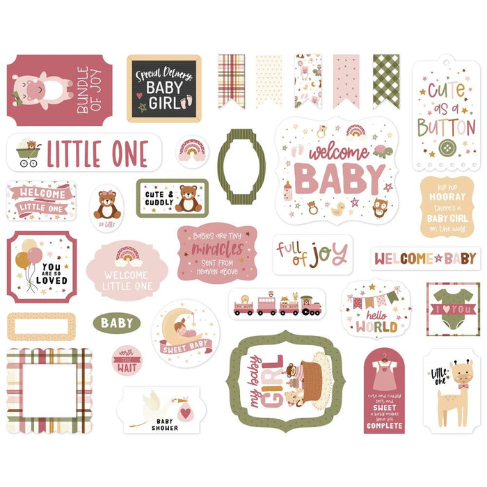 Echo Park Special Delivery Baby Girl - Ephemera Icons