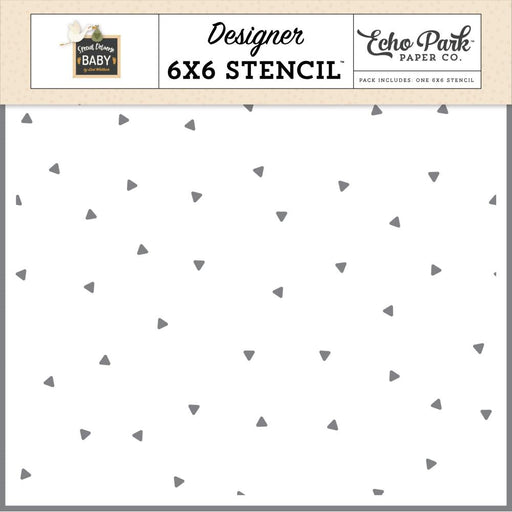 Echo Park Special Delivery Baby - Tiny Triangles Stencil