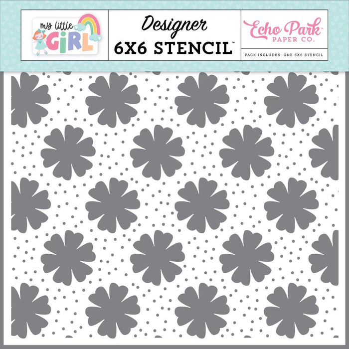 Echo Park My Little Girl - Watch Me Grow Flower Stencil