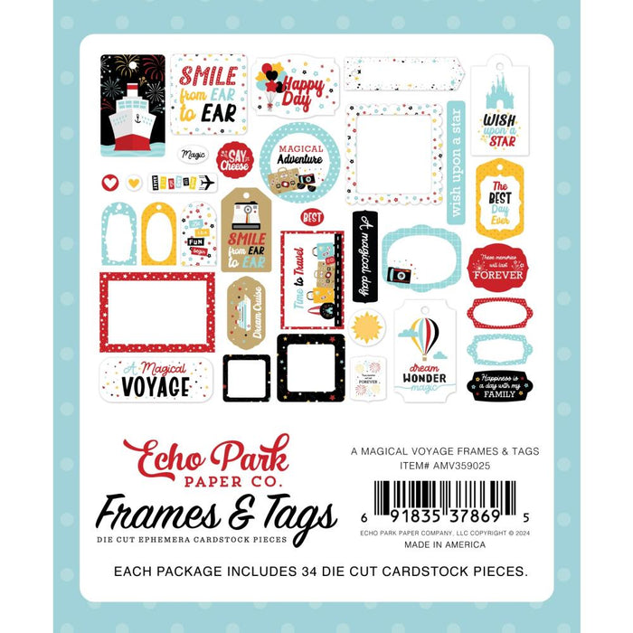 Echo Park A Magical Voyage - Ephemera Frames & Tags