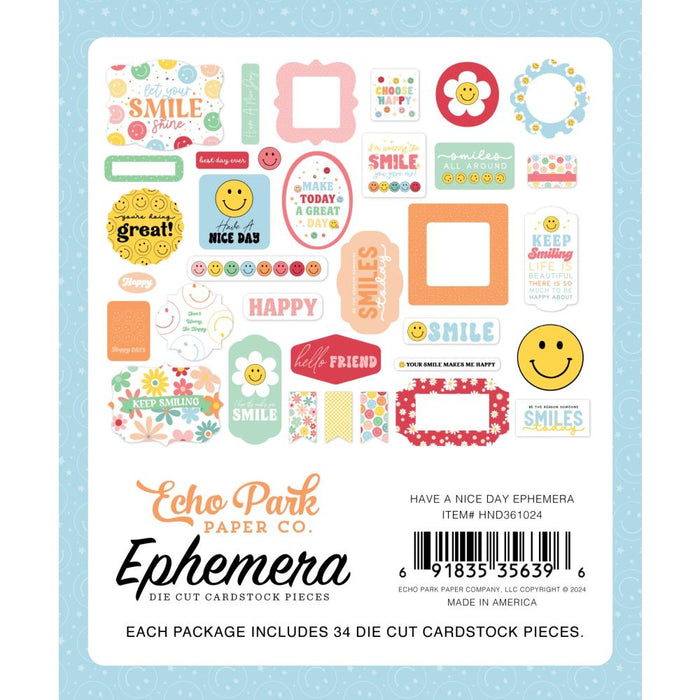 Echo Park Have A Nice Day - Ephemera Icons