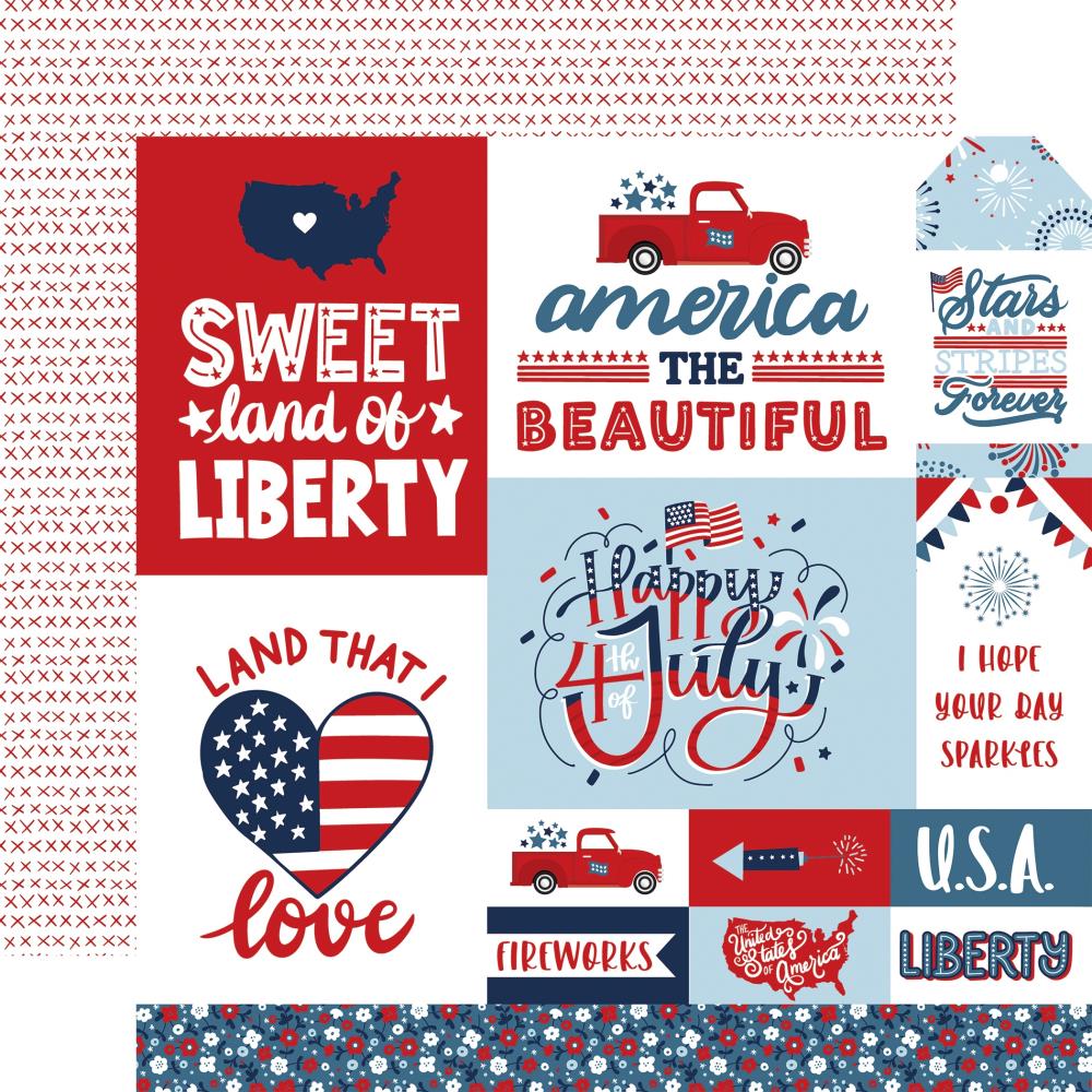 Echo Park Stars & Stripes Forever - Multi Journaling Cards
