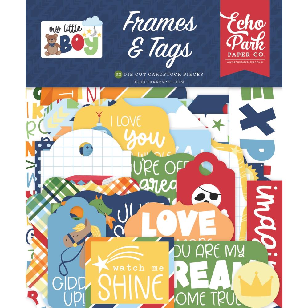 Echo Park My Little Boy - Ephemera Frames & Tags