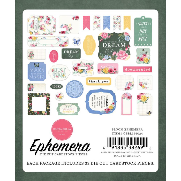 Carta Bella Bloom - Ephemera Icons