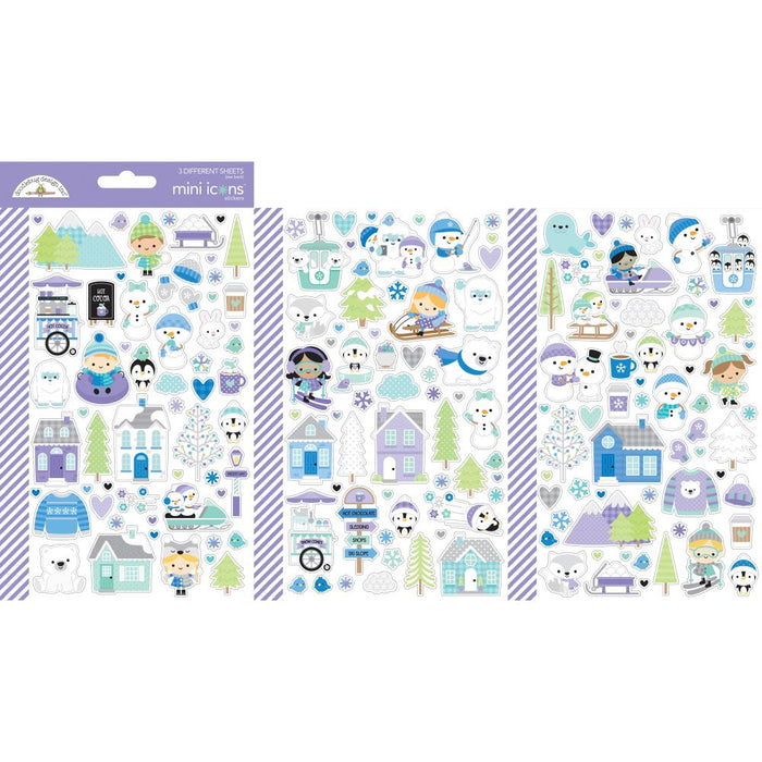 Doodlebug Design Snow Much Fun - Mini Icon Stickers