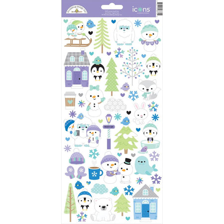 Doodlebug Design Snow Much Fun - Icon Stickers