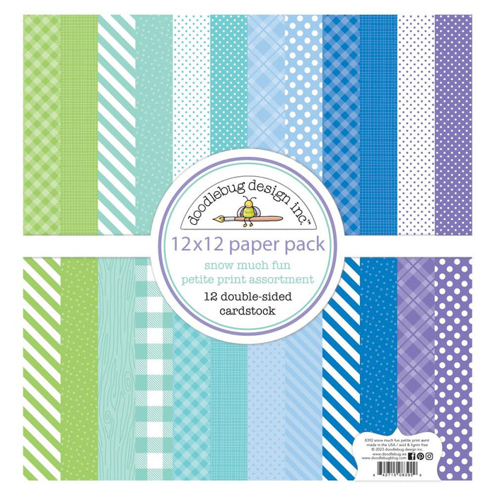 Doodlebug Design Snow Much Fun - 12x12 Petite Prints Paper Pack