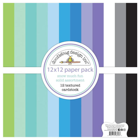 Doodlebug Design Snow Much Fun - 12x12 Textured Paper Pack