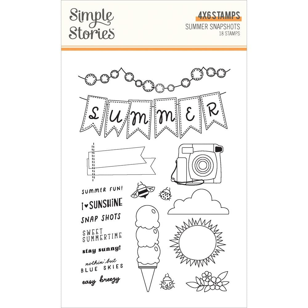 Simple Stories Summer Snapshots - Clear Stamps