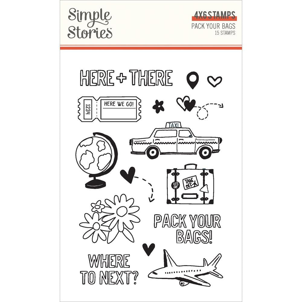 Simple Stories Pack Your Bags - Clear Stamps
