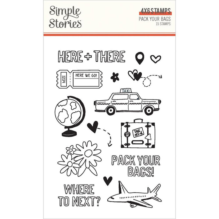 Simple Stories Pack Your Bags - Clear Stamps