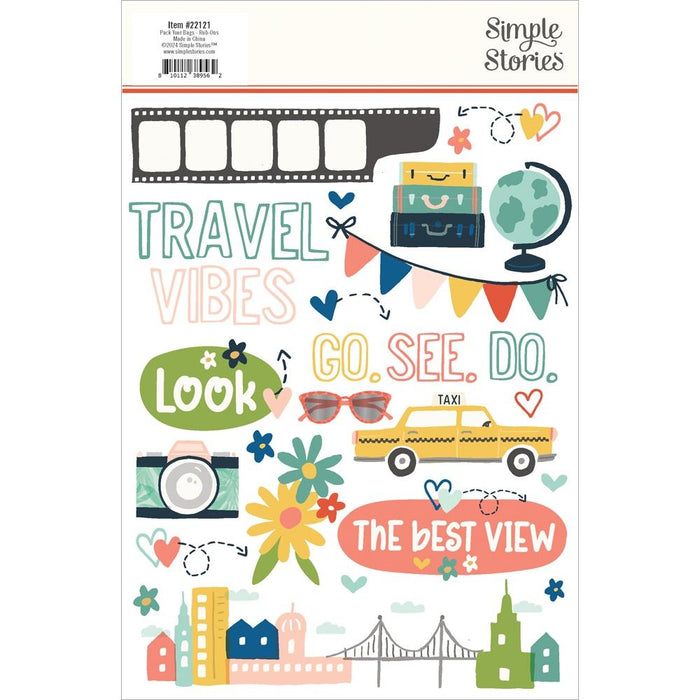 Simple Stories Pack Your Bags - Rub-Ons