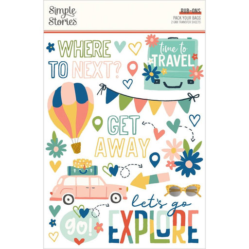 Simple Stories Pack Your Bags - Rub-Ons